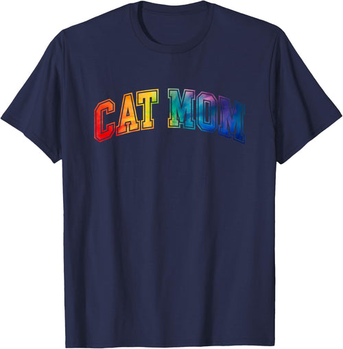 Cat Mom - Tie Dye - Rainbow - Varsity - 2024