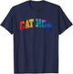 Cat Mom - Tie Dye - Rainbow - Varsity - 2024 T-Shirt - T-Shirt | Navy