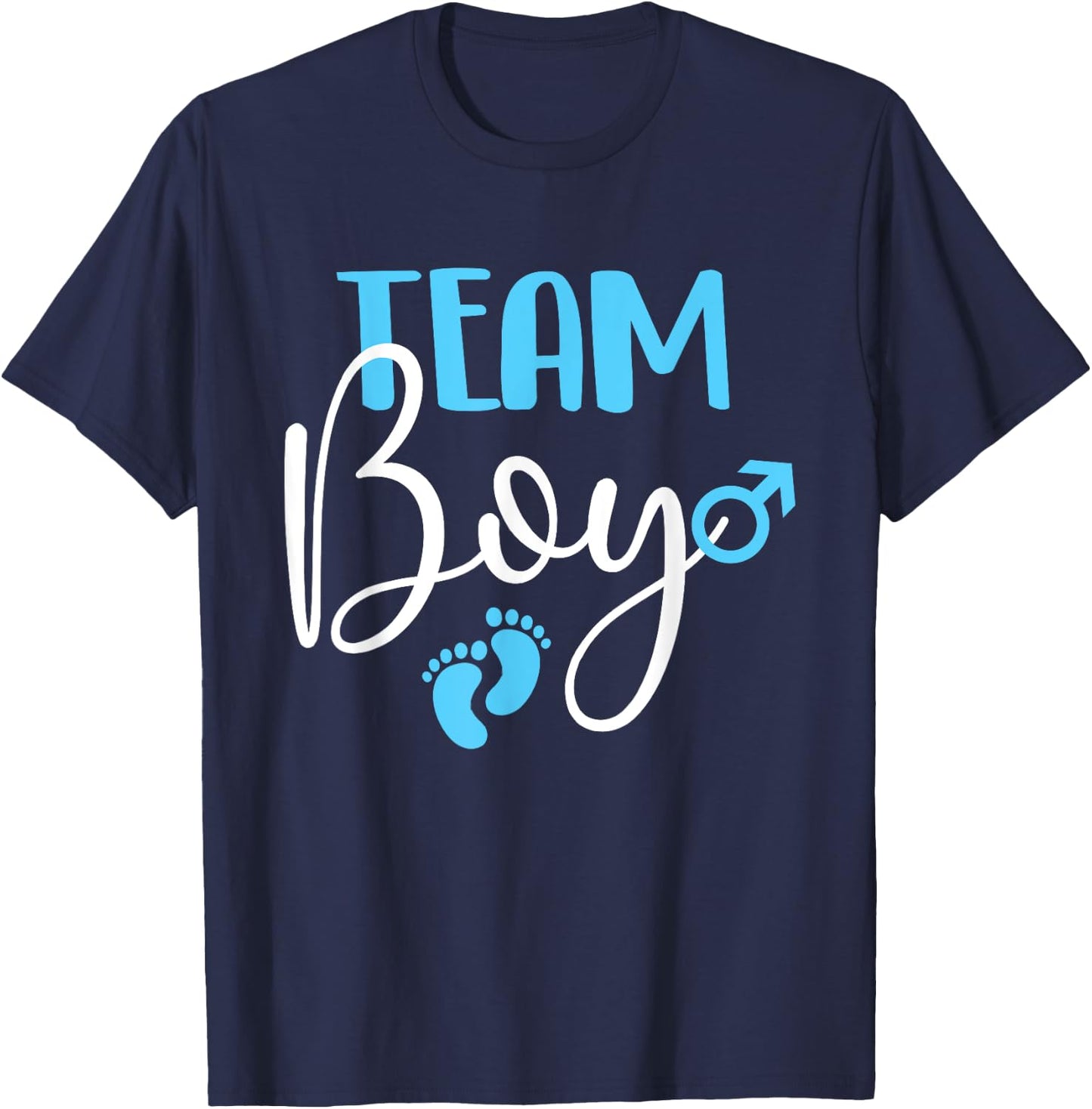 Team Boy - Gender Reveal Party Baby Shower Pregnancy T-Shirt - T-Shirt | Navy
