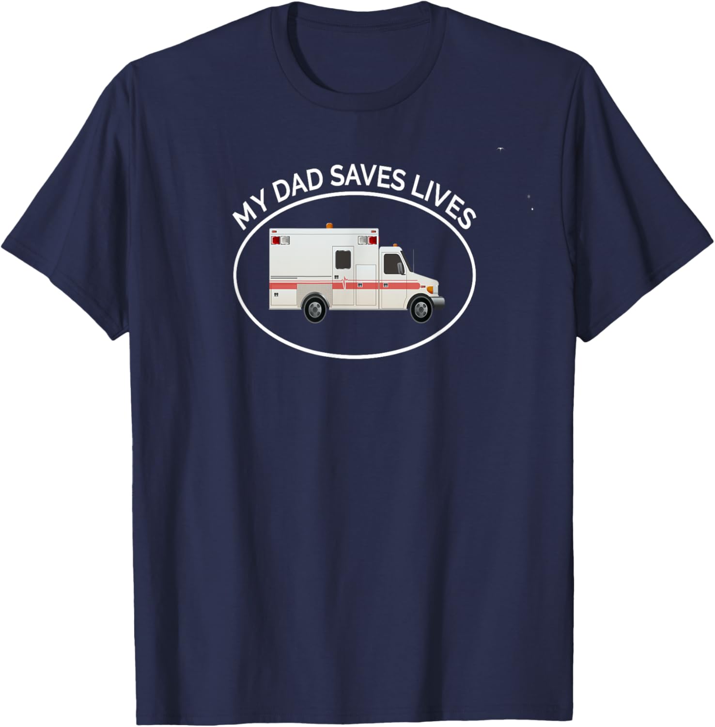 EMT My Dad The EMT Paramedic Saves Lives Kid's T-Shirt - T-Shirt | Navy