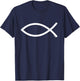 Ichthys, Ichthus, Christian Symbol, Jesus Fish T-Shirt - T-Shirt | Navy