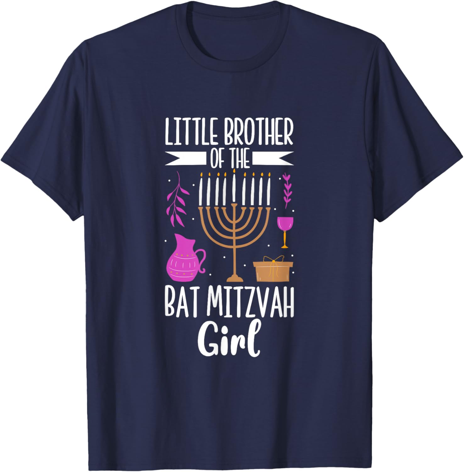 Little Brother of the Bat Mitzvah T-Shirt - T-Shirt | Navy