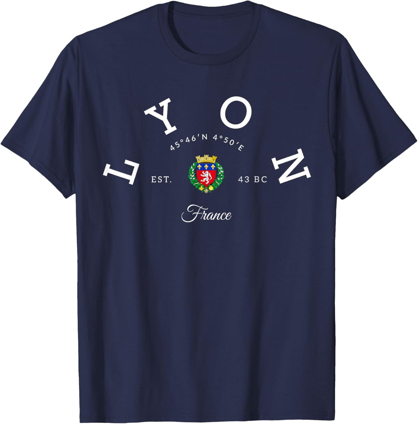 Lyon France Souvenir Lyon gift Travel To France T-Shirt - T-Shirt | Navy