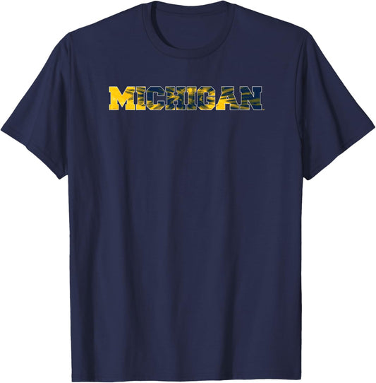 University of Michigan Wolverines U of M Tie-Dye T-Shirt - T-Shirt | Navy