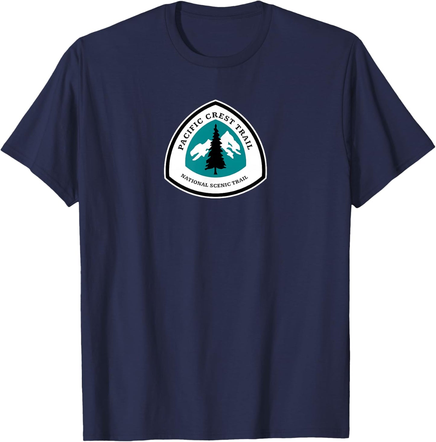 Pacific Crest Trail National Scenic Trail Sign T-Shirt - T-Shirt | Navy
