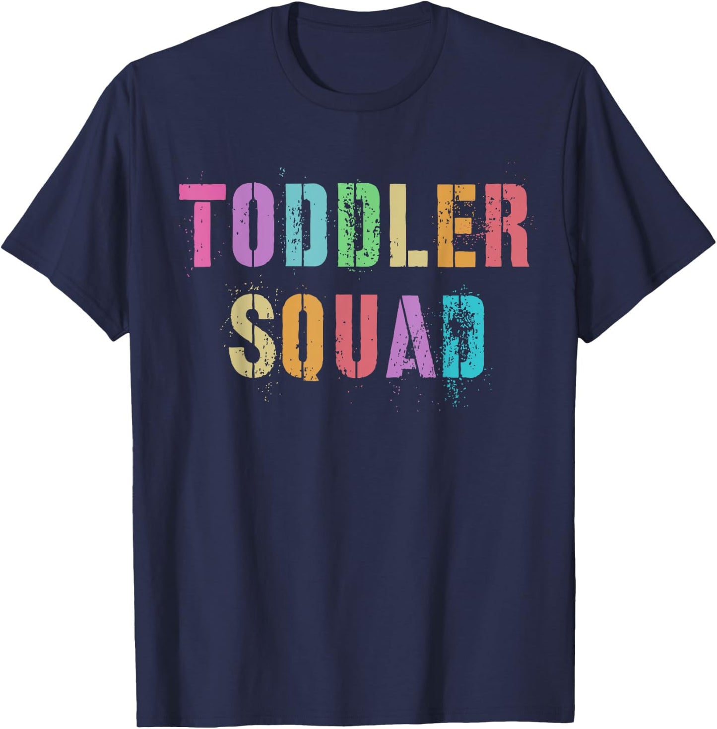 Vintage TODDLER SQUAD Daycare Teacher Nanny Team Babysitting T-Shirt - T-Shirt | Navy