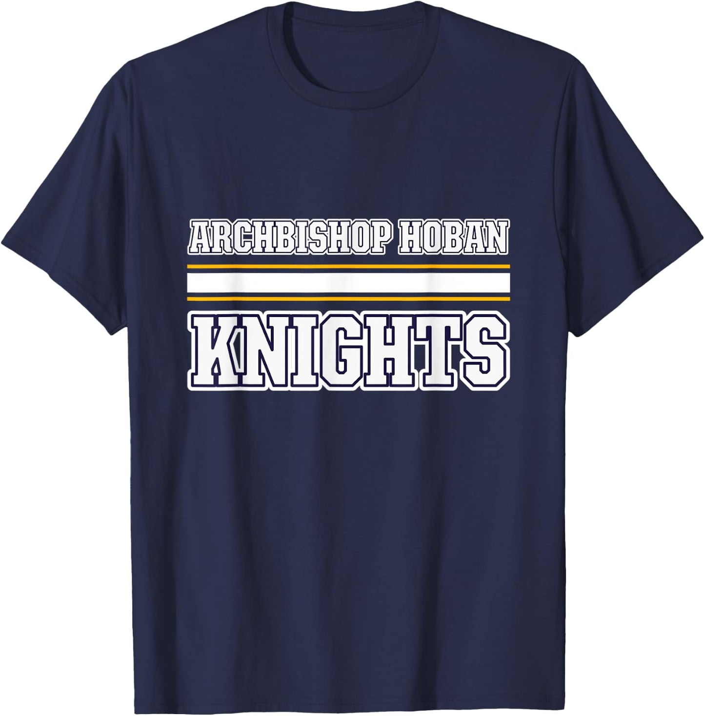 Archbishop Hoban Knights Horizontal Stripes T-Shirt - T-Shirt | Navy
