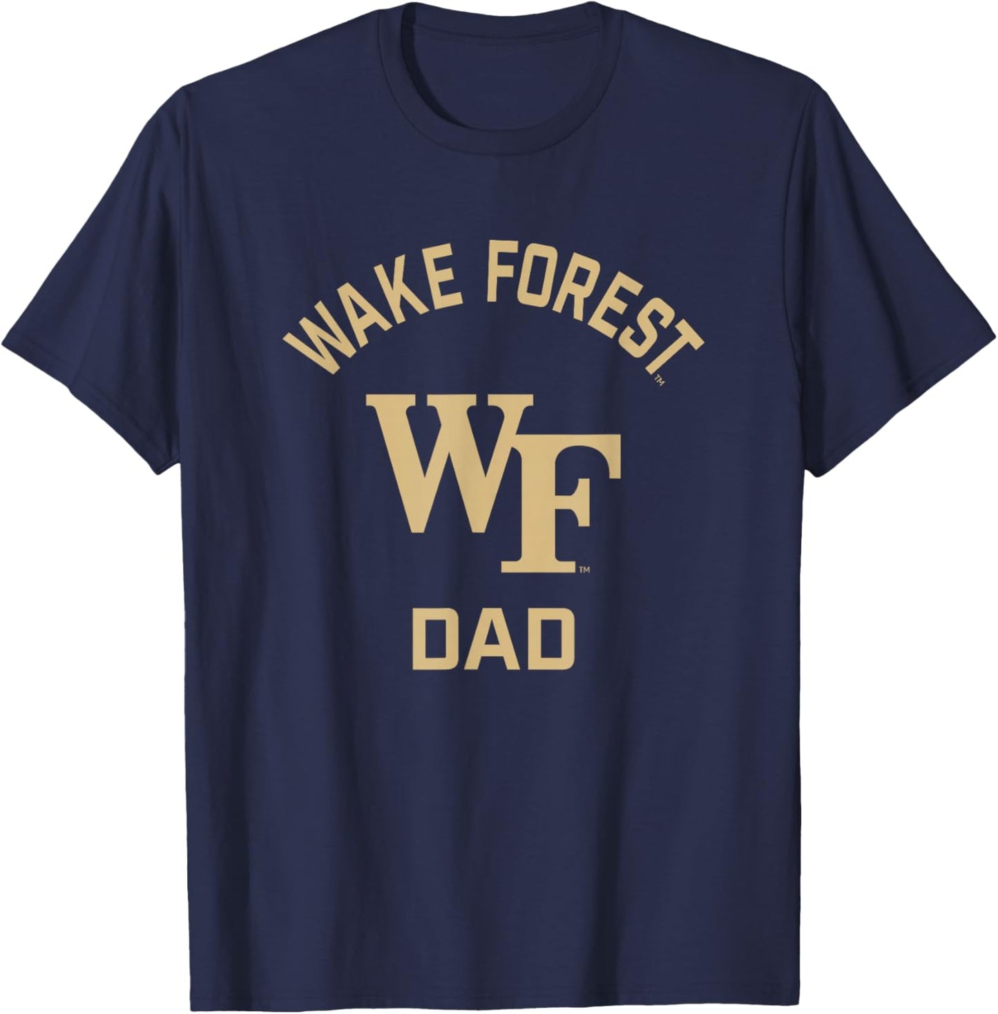 Wake Forest Demon Deacons Arched Dad T-Shirt - T-Shirt | Navy