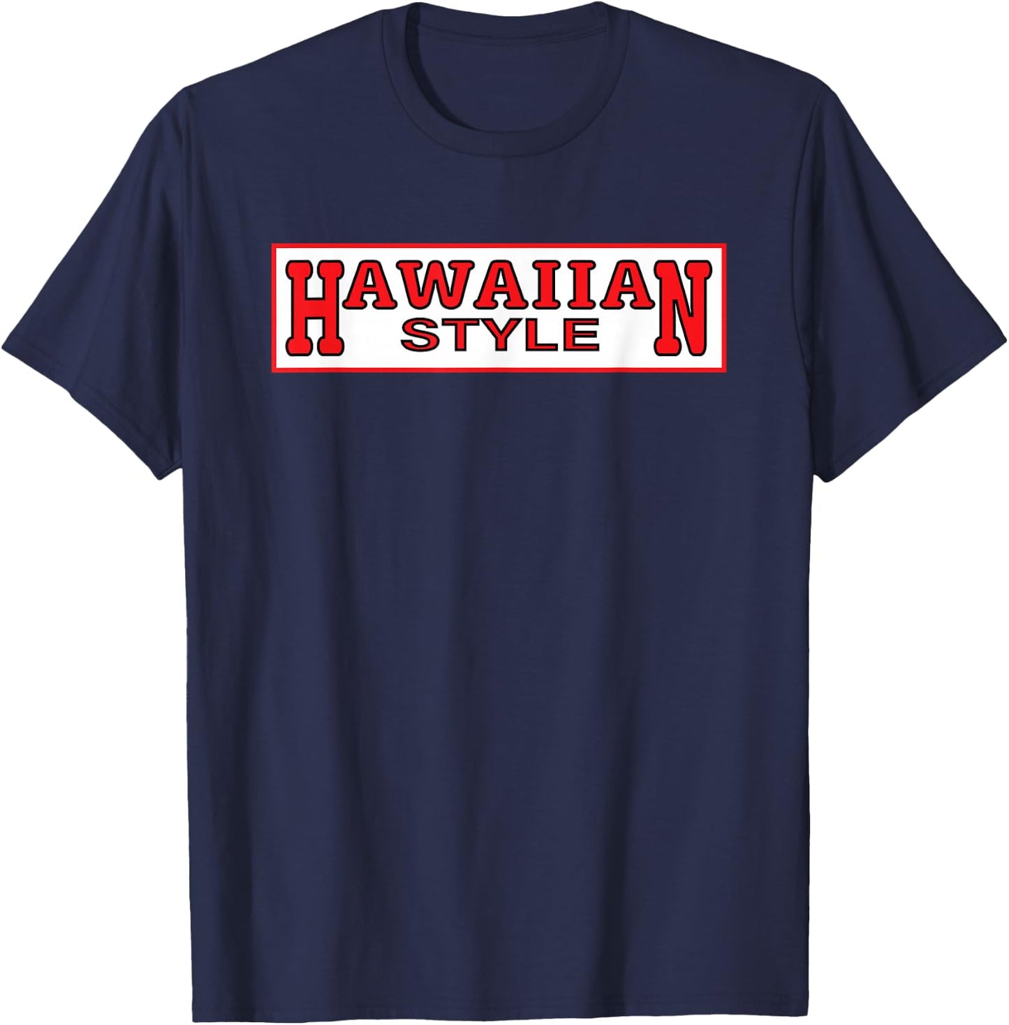 Vintage Hawaiian Style Hawaiian Islands Design T-Shirt - T-Shirt | Navy
