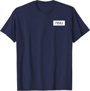 Real Broker Solid White Logo T-Shirt - T-Shirt | Navy