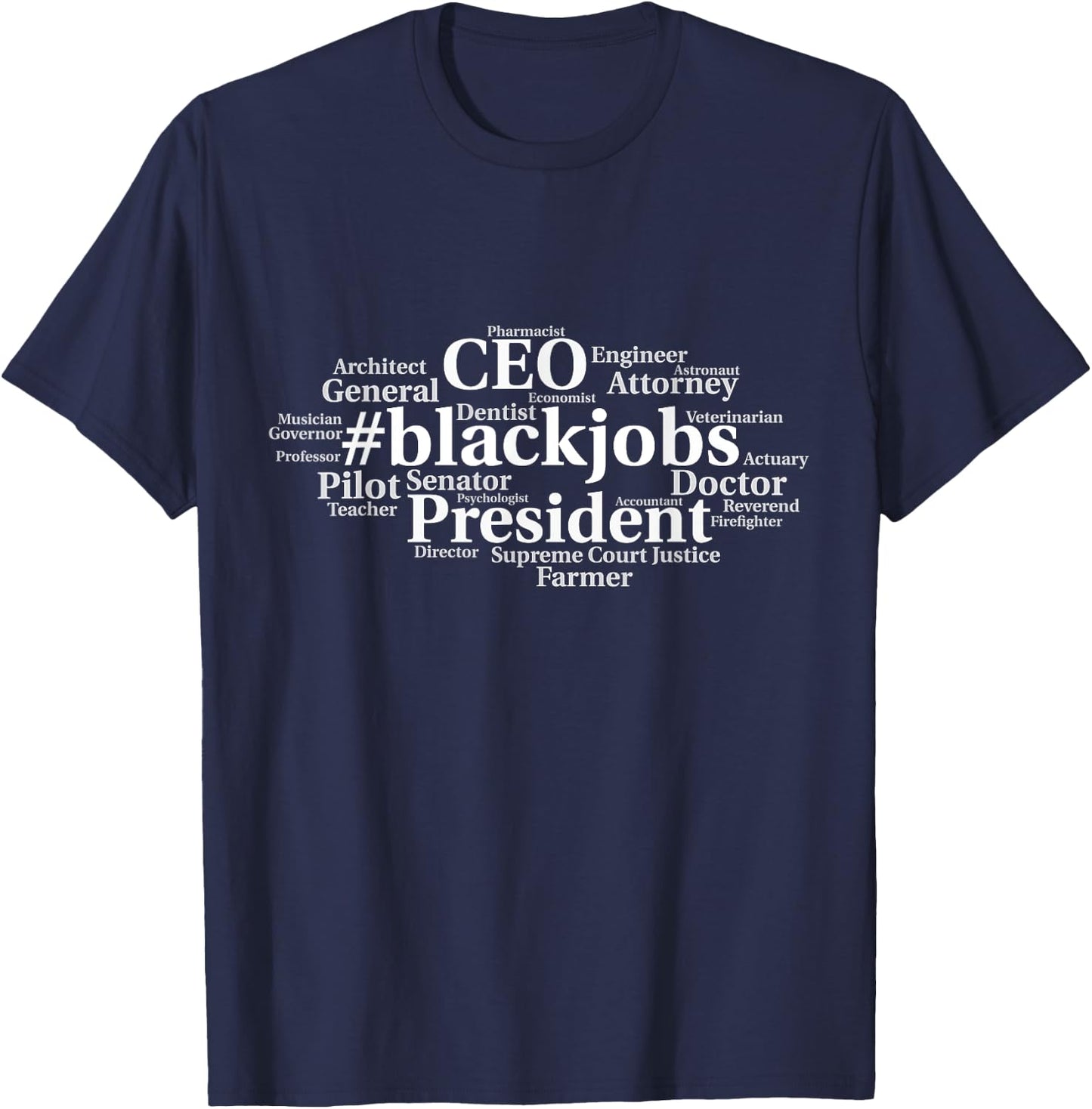 Black Jobs Debate African American President CEO Graphic T-Shirt - T-Shirt | Navy
