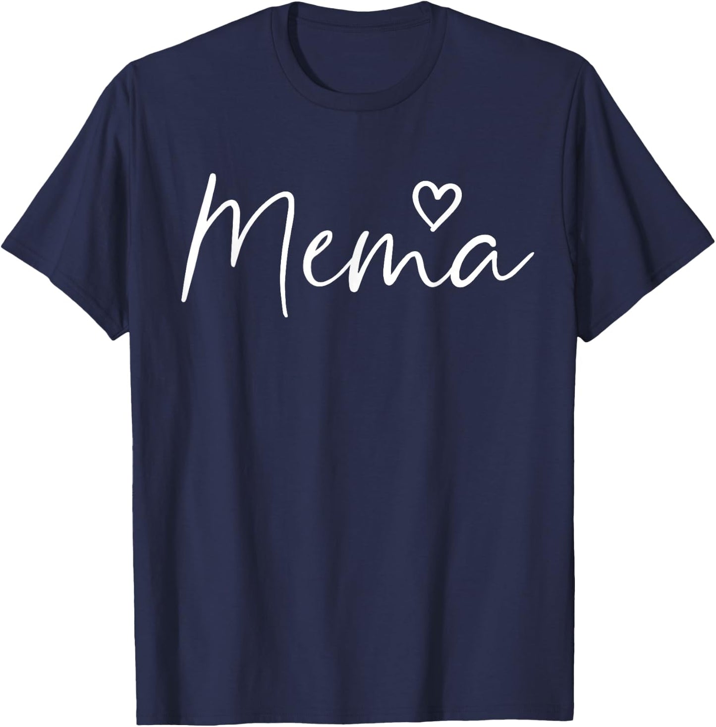 Mema Gifts Grandma Heart Mother's Day Mema T-Shirt - T-Shirt | Navy