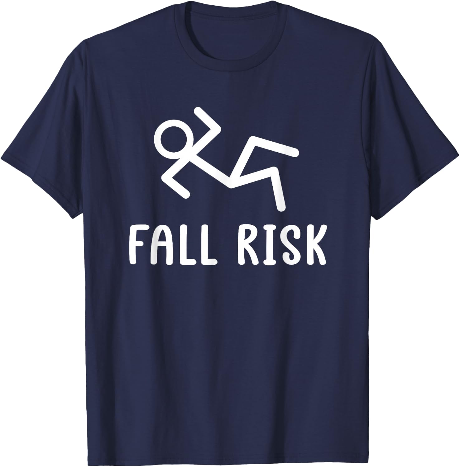 Stick Stunts Fall Hazard Apparel Fall Risk Black Adults & Kids Small Short Sleeve T-Shirt - T-Shirt | Navy
