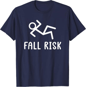 Stick Stunts Fall Hazard Apparel Fall Risk Black Adults & Kids Small Short Sleeve T-Shirt - T-Shirt | Navy