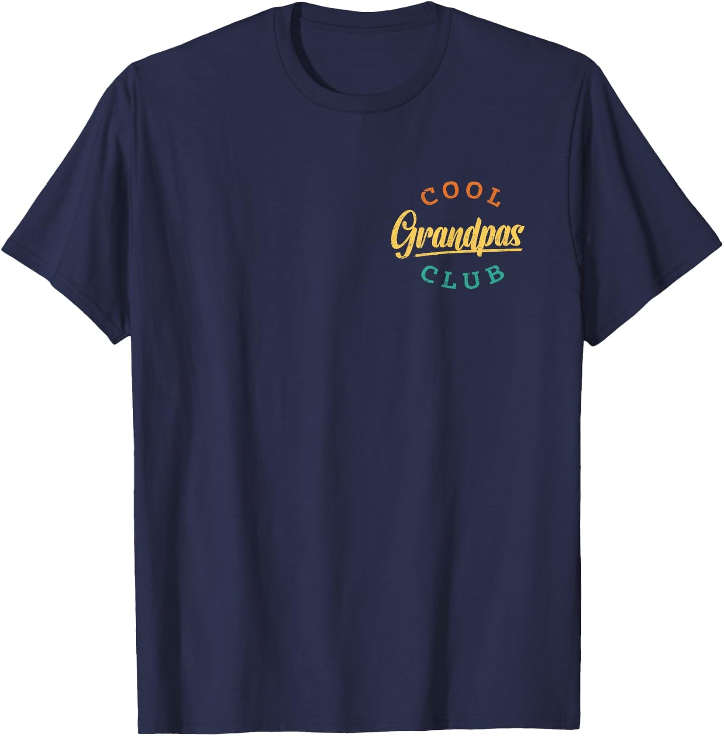 Cool Grandpas Club Pocket Funny Father's Day Cool Grandpa T-Shirt - T-Shirt | Navy