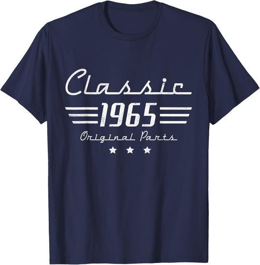 60 Year Old Vintage Classic Car 1965 60th Birthday Gifts Men T-Shirt - T-Shirt | Navy