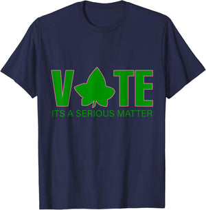 Vote Its a Serious Matter Pink and Green T-Shirt - T-Shirt | Navy