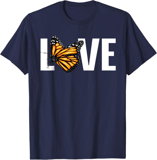 Cool Monarch Butterfly Art Men Women Entomology Insect Lover T-Shirt - T-Shirt | Navy