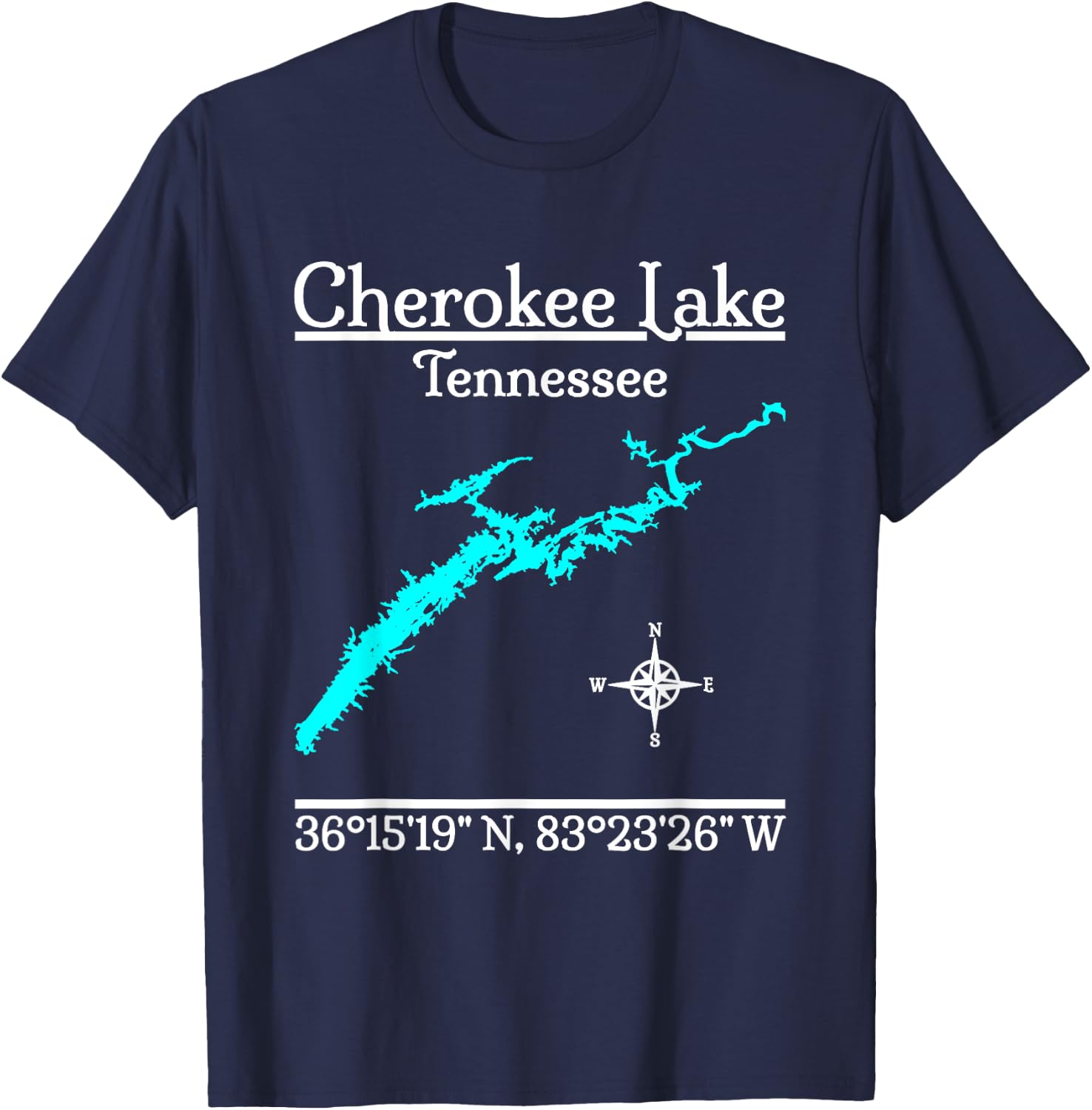 Cherokee Lake - Tennessee T-Shirt - T-Shirt | Navy