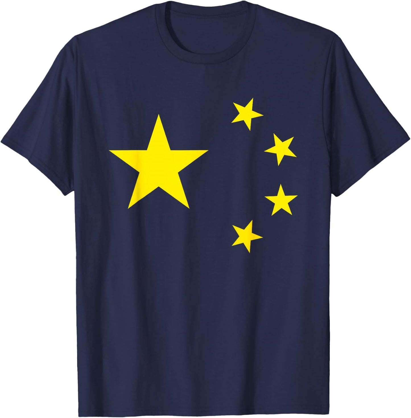 Chinese Flag China Stars T-Shirt - T-Shirt | Navy