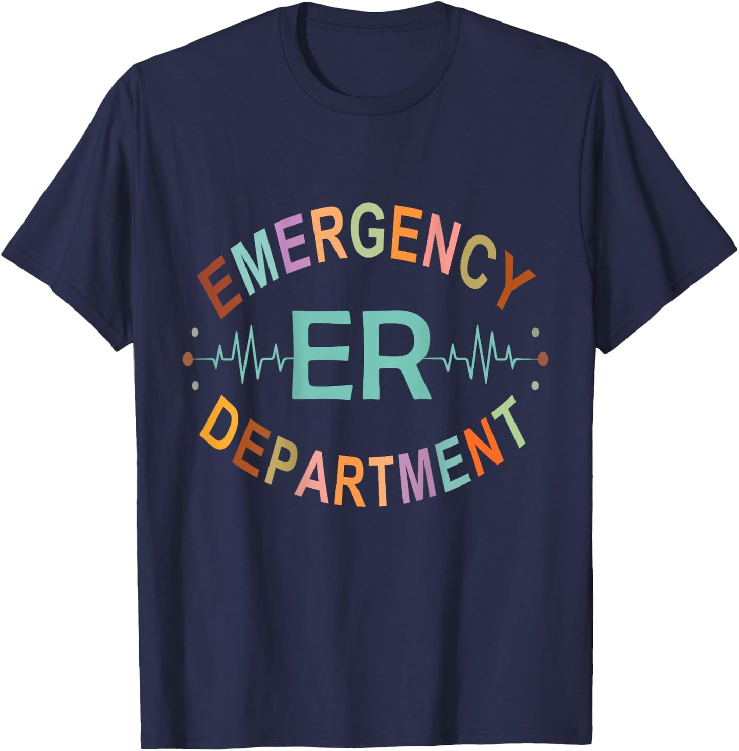 Emergency Department Emergency Room Nurse ER Nurse Back Of T-Shirt - T-Shirt | Navy