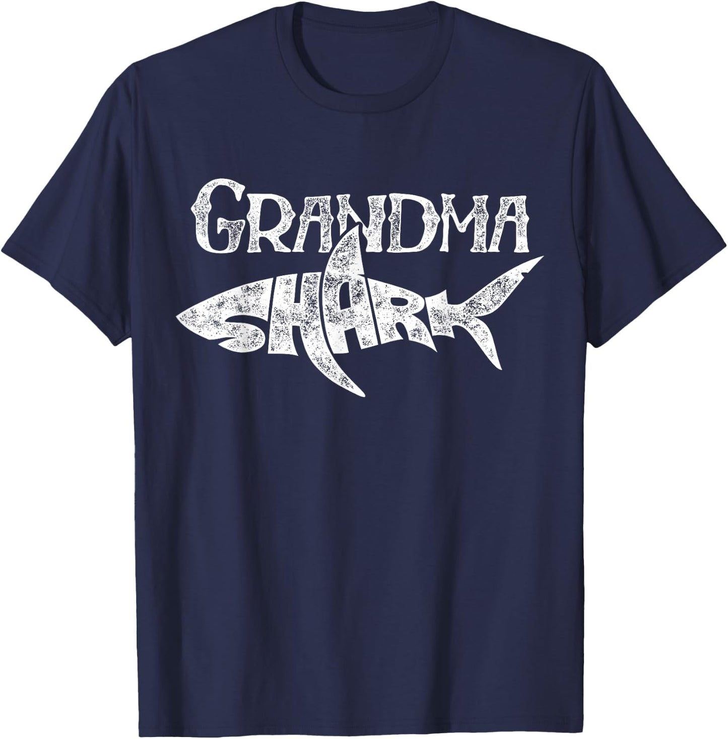 Grandma Shark T Shirt Family Matching Women Jawsome Gift T-Shirt - T-Shirt | Navy