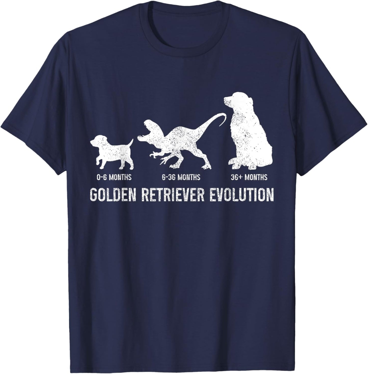 Golden Retriever Mom Dad Puppy Funny Dog Owner Dog Lover T-Shirt - T-Shirt | Navy