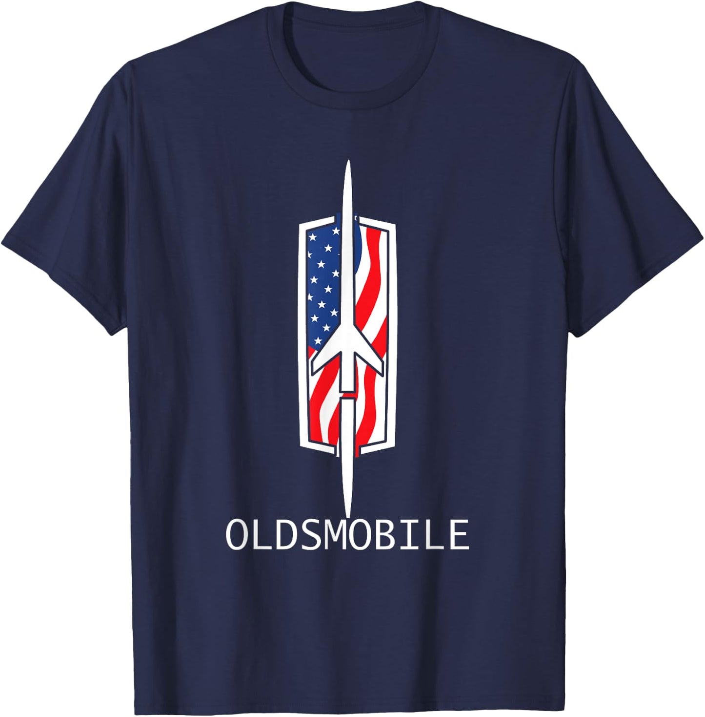 Classic Car Show Vintage Oldsmobile Rocket Logo T-Shirt - T-Shirt | Navy