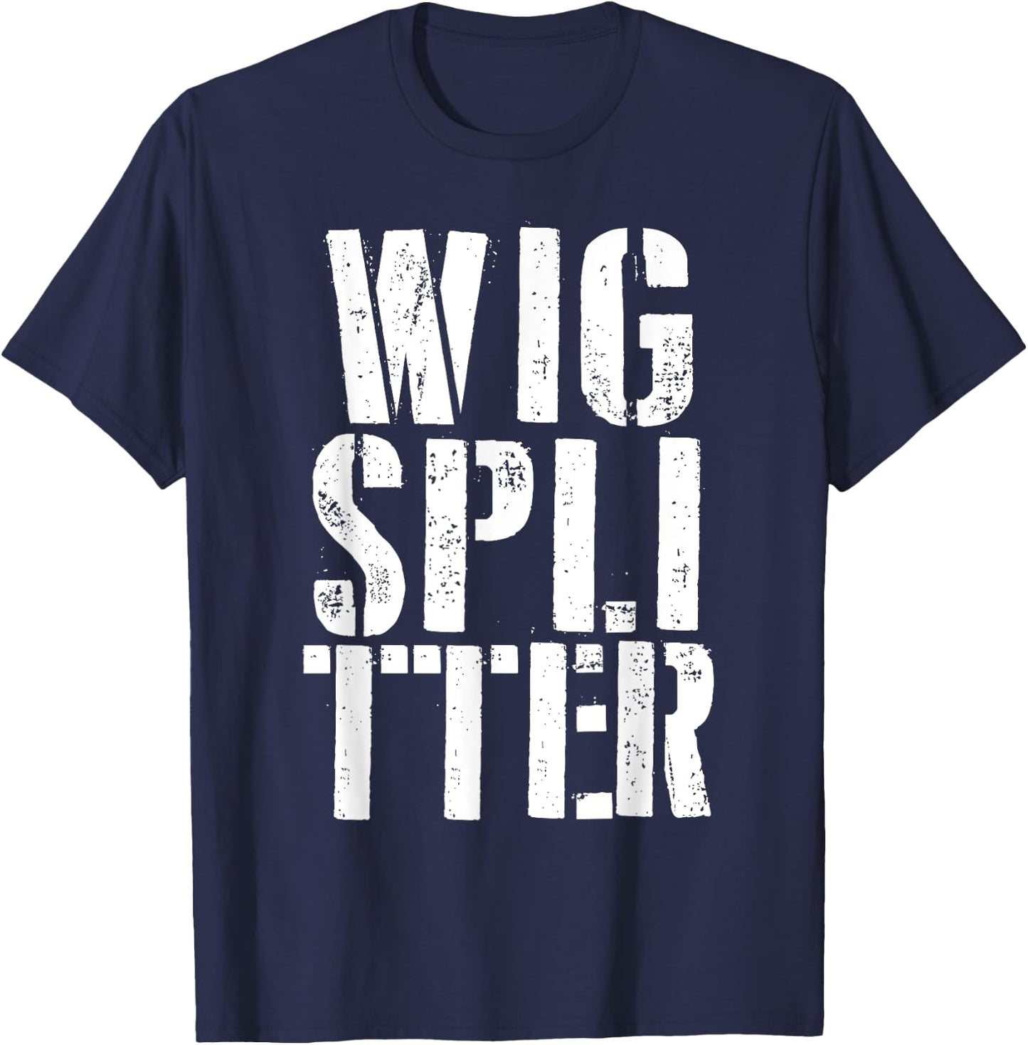Wig Splitter Stencil T-Shirt - T-Shirt | Navy