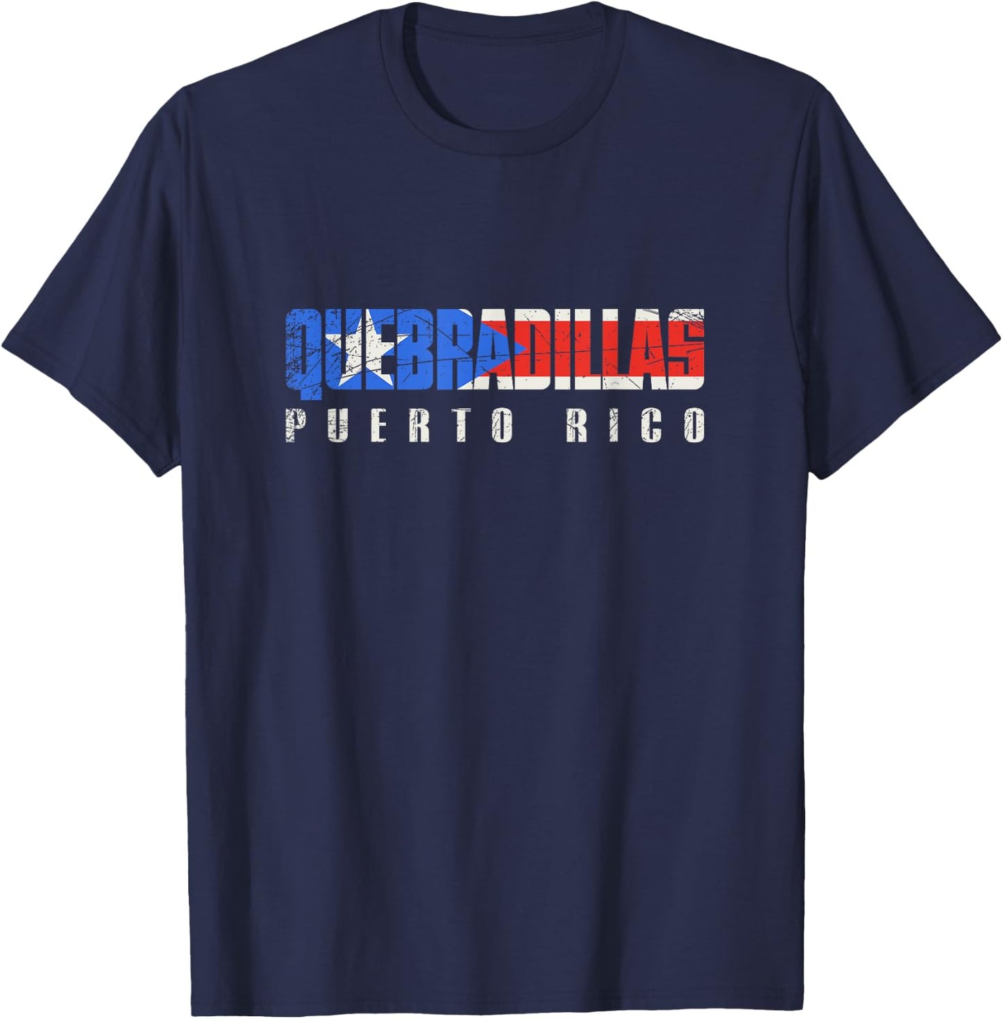 Puerto Rican flag Quebradillas Puerto Rico T-Shirt - T-Shirt | Navy