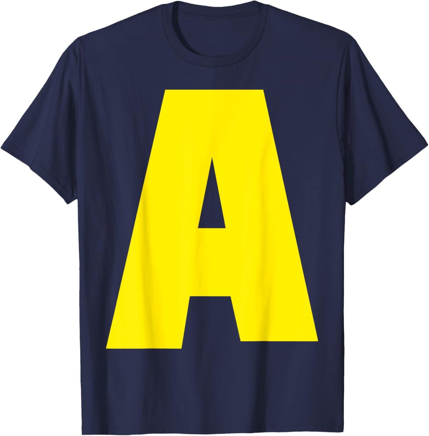 "A" Letter Chipmunk Group Matching Funny Halloween Letter A T-Shirt - T-Shirt | Navy