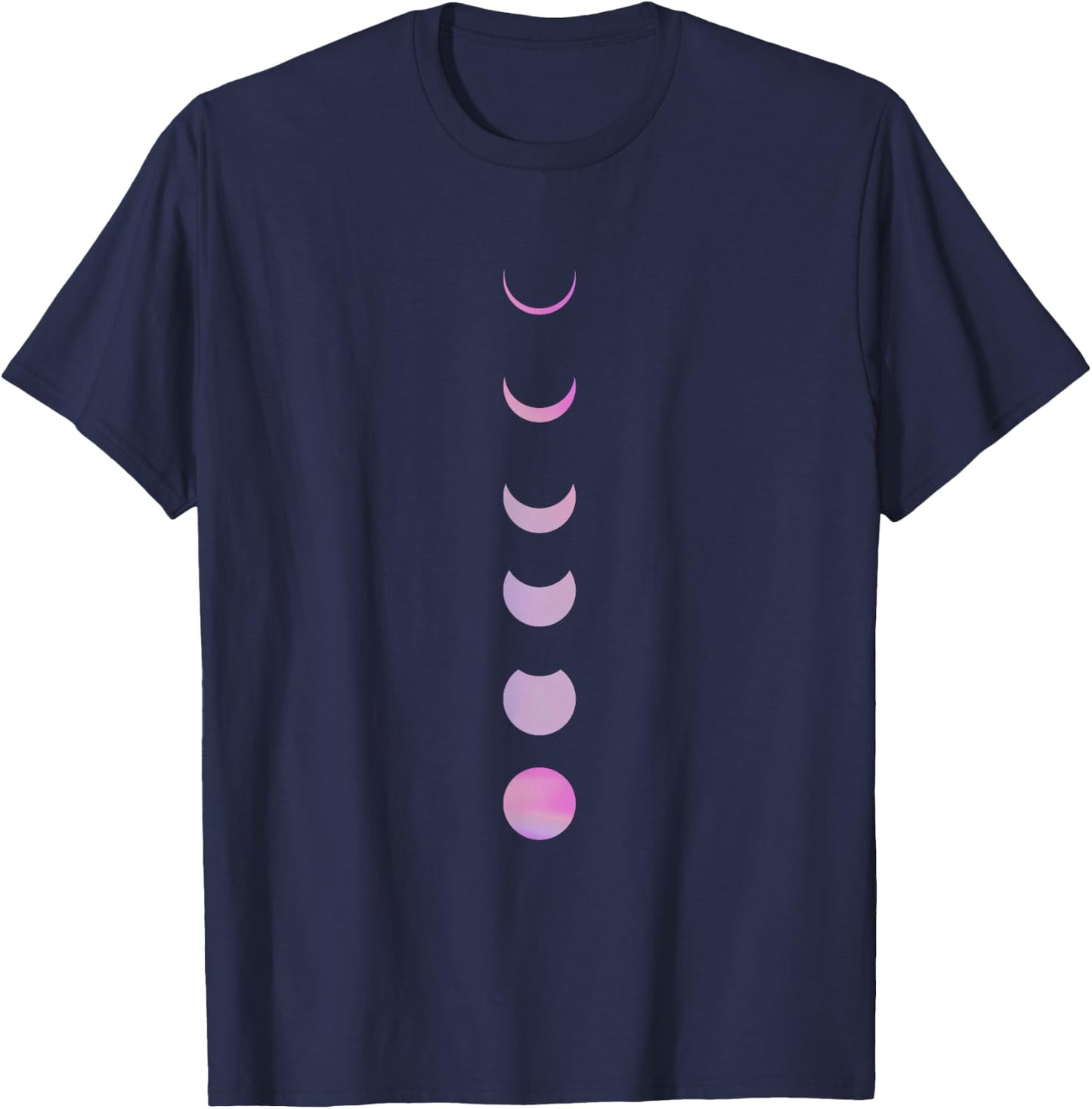 Phase Cresent Moon Lunar Full Astronomy Selenophile Gift T-Shirt - T-Shirt | Navy