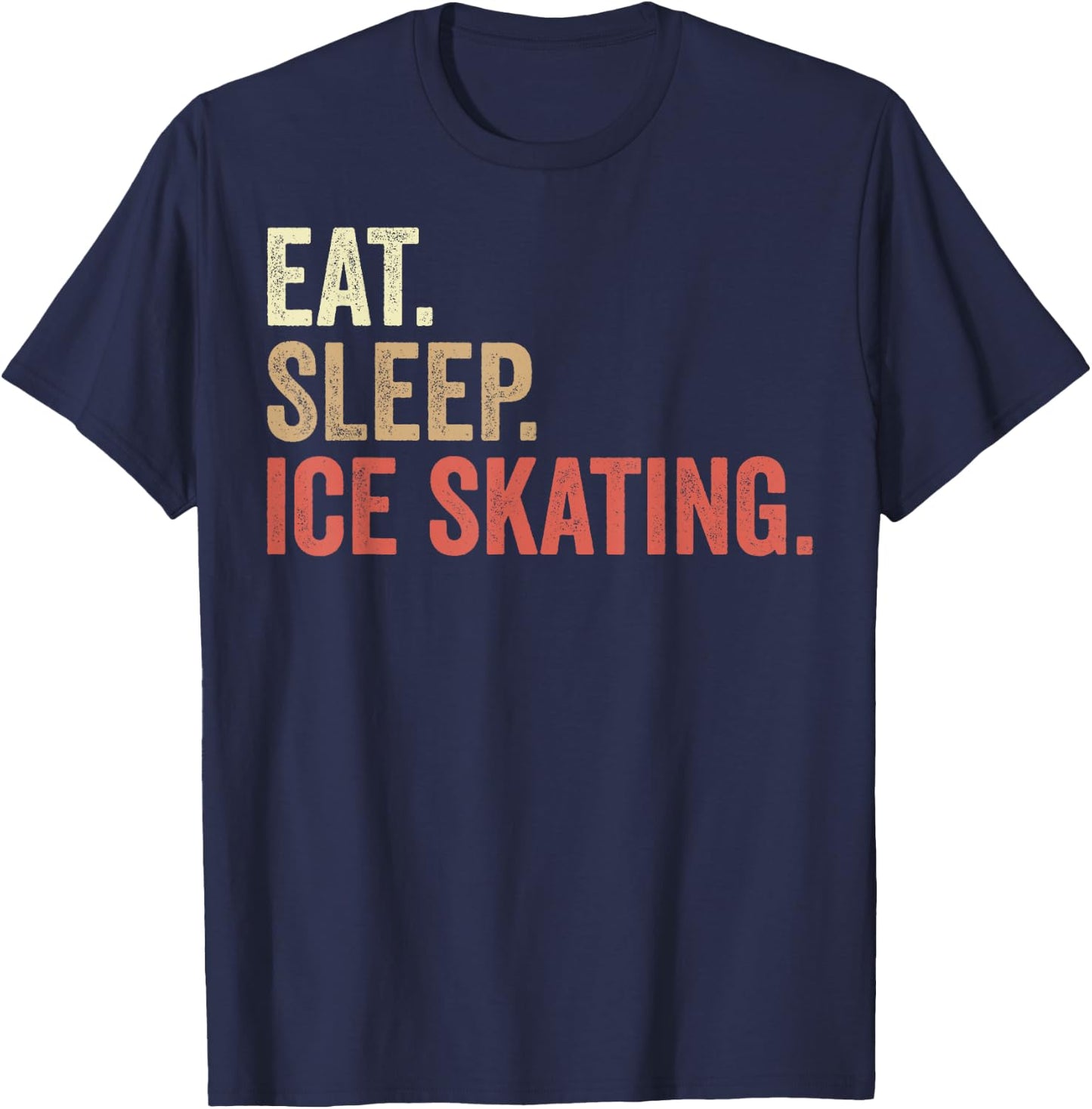 Funny Ice Skating Lovers Men Women Kids Figure Ice Skater T-Shirt - T-Shirt | Navy