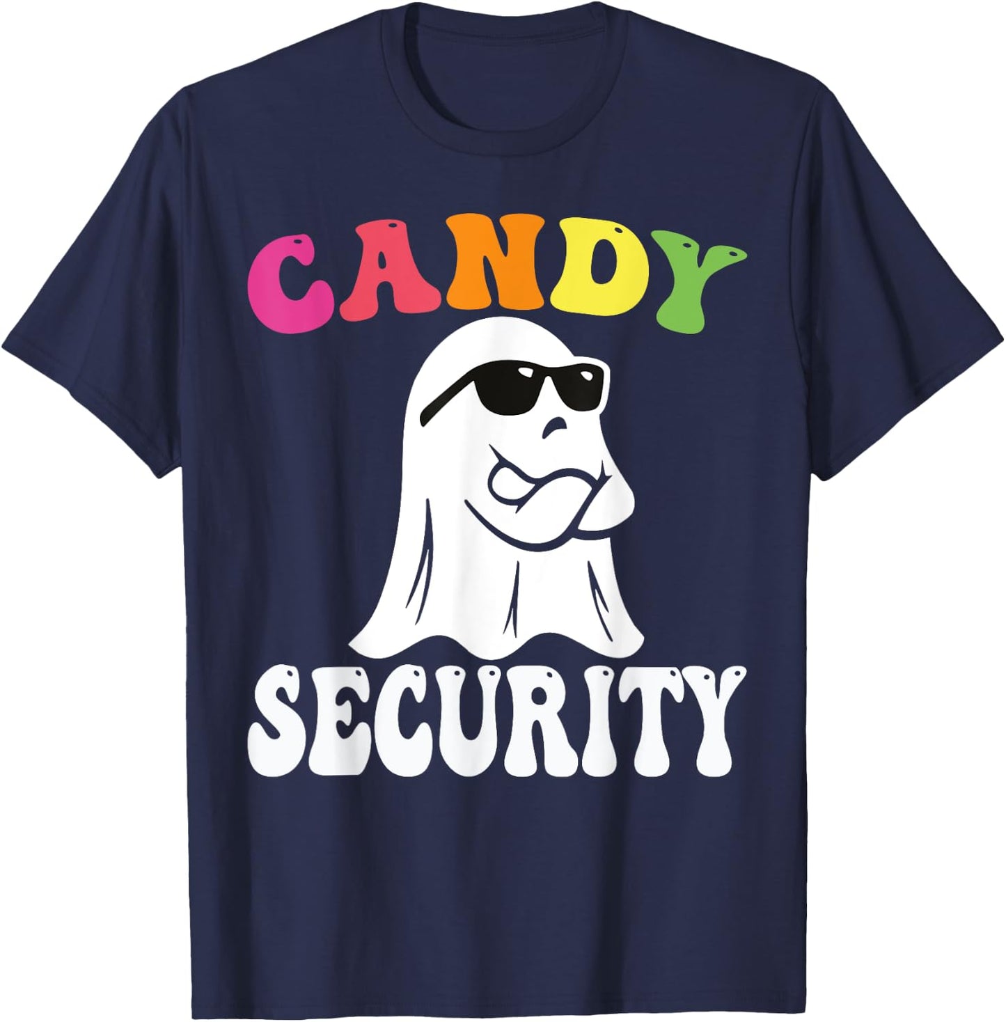 Funny Ghost Candy Security Halloween Costume Halloween Candy T-Shirt - T-Shirt | Navy