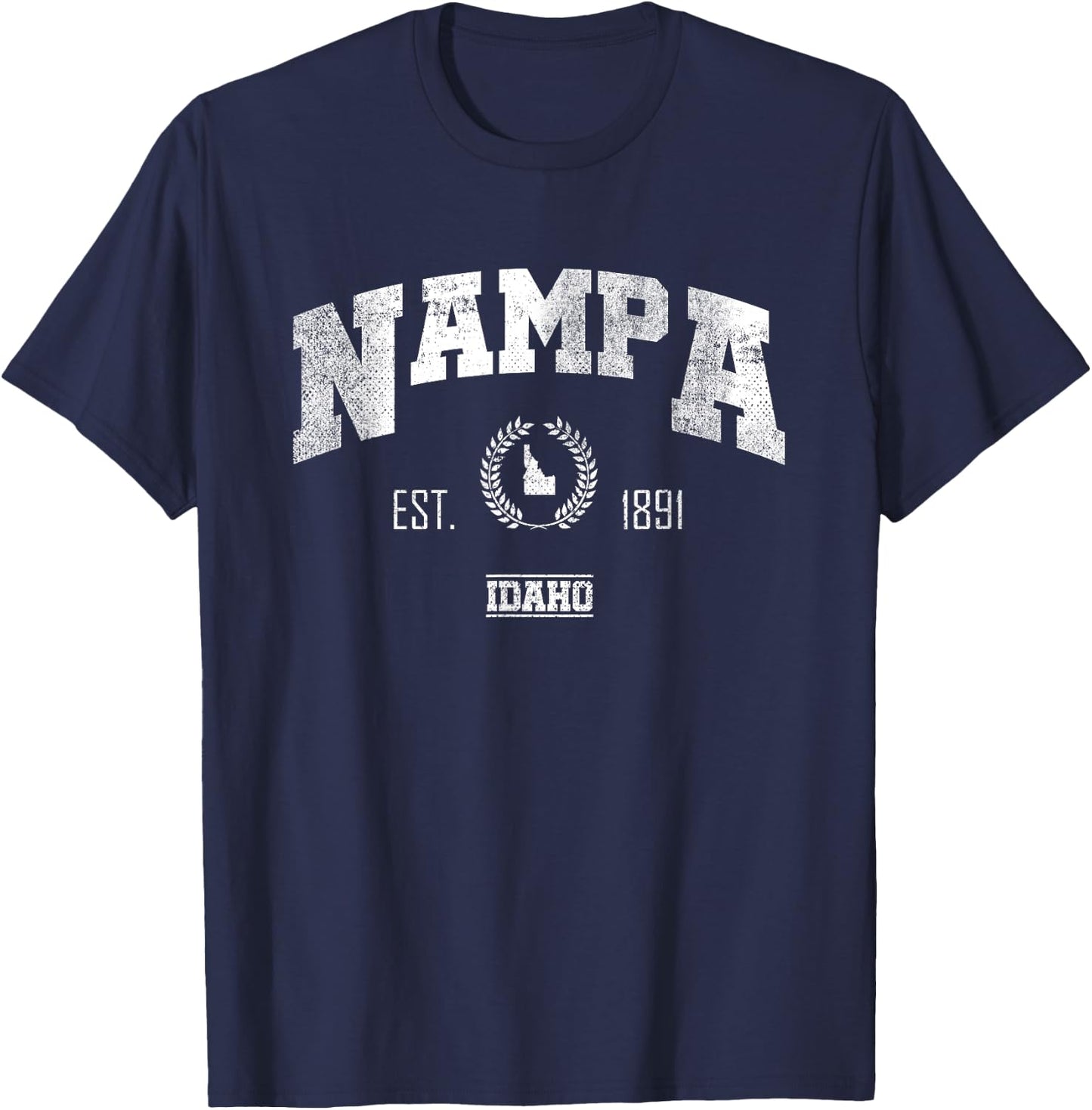 Nampa ID | Idaho | Vintage Throwback T-Shirt - T-Shirt | Navy