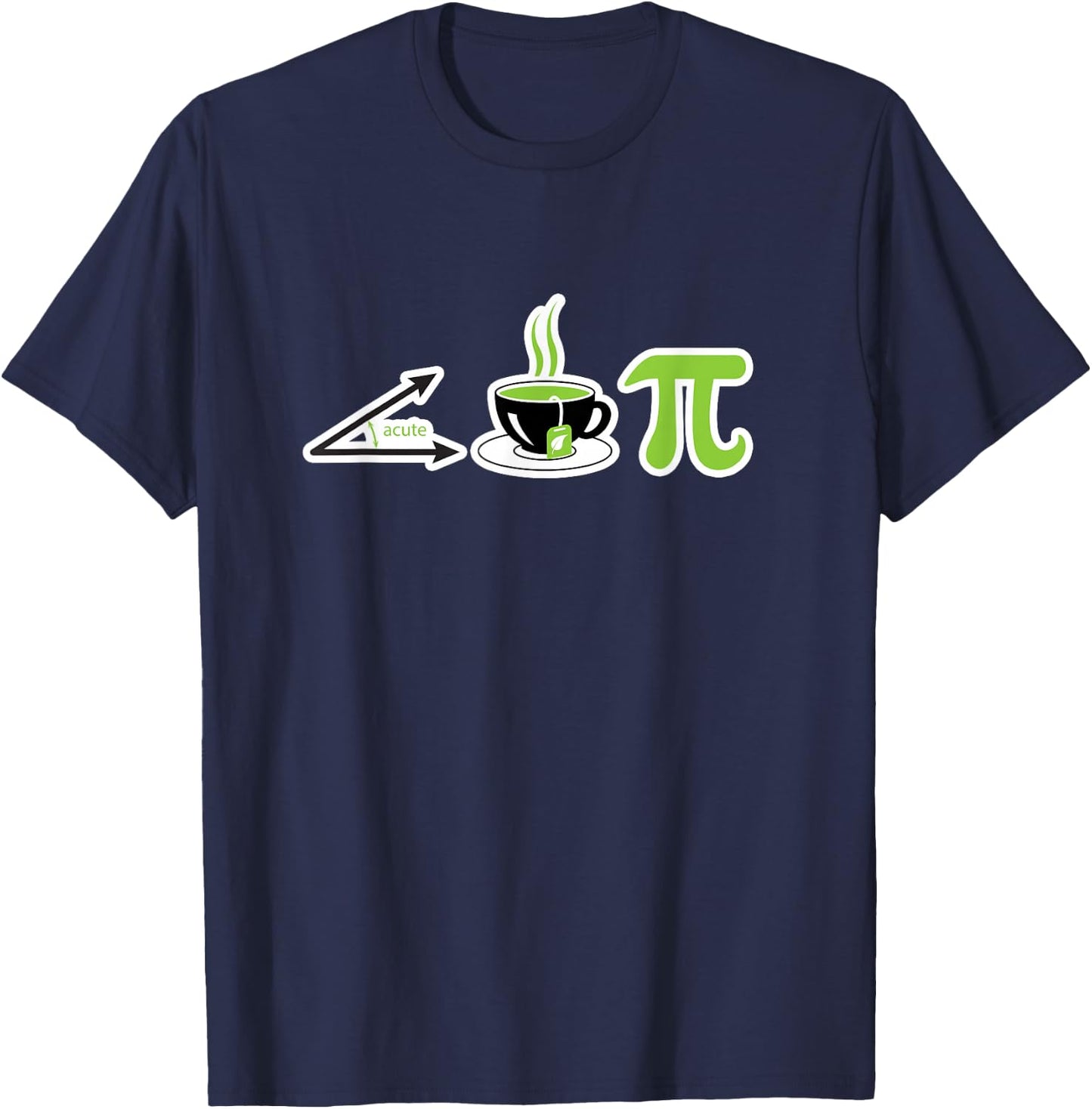 Acute Tea Pi - Cutie Pi Math Geek Tea Lover Pi Day T-Shirt - T-Shirt | Navy