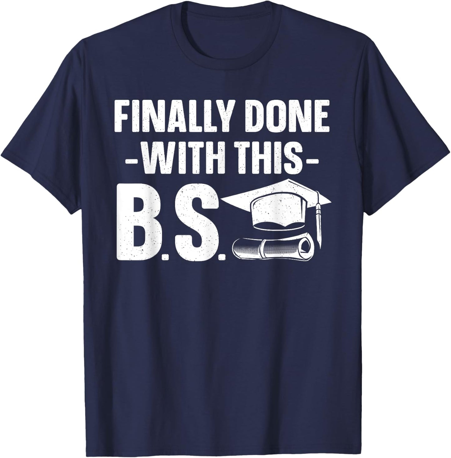 Graduation Art Women Bachelor Of Science Graduation T-Shirt - T-Shirt | Navy