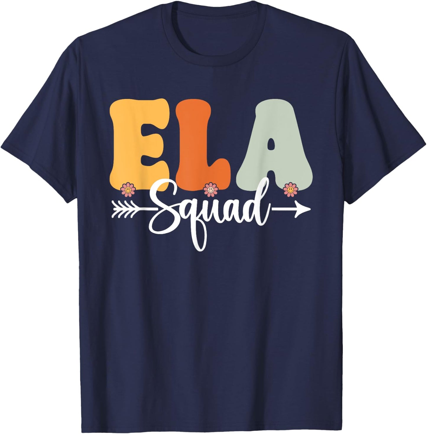 ELA Squad Back To School Teachers Students ELA Crew T-Shirt - T-Shirt | Navy