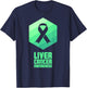 Ribbon | Hepatic Awareness Present - Liver Cancer T-Shirt - T-Shirt | Navy