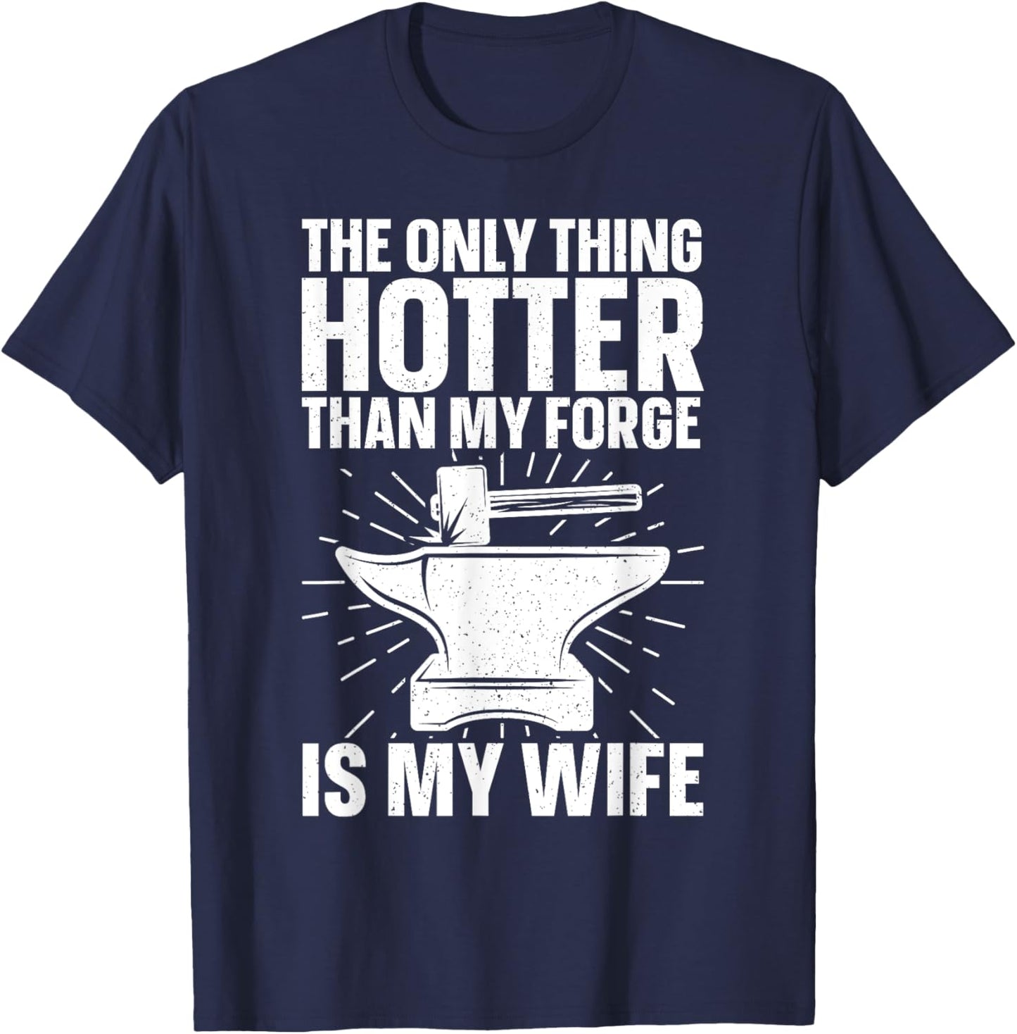 Funny Blacksmith Art Boys Blacksmithing Tool Forging T-Shirt - T-Shirt | Navy