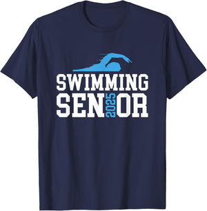 Class of 2025 Swimming Senior Night T-Shirt - T-Shirt | Navy