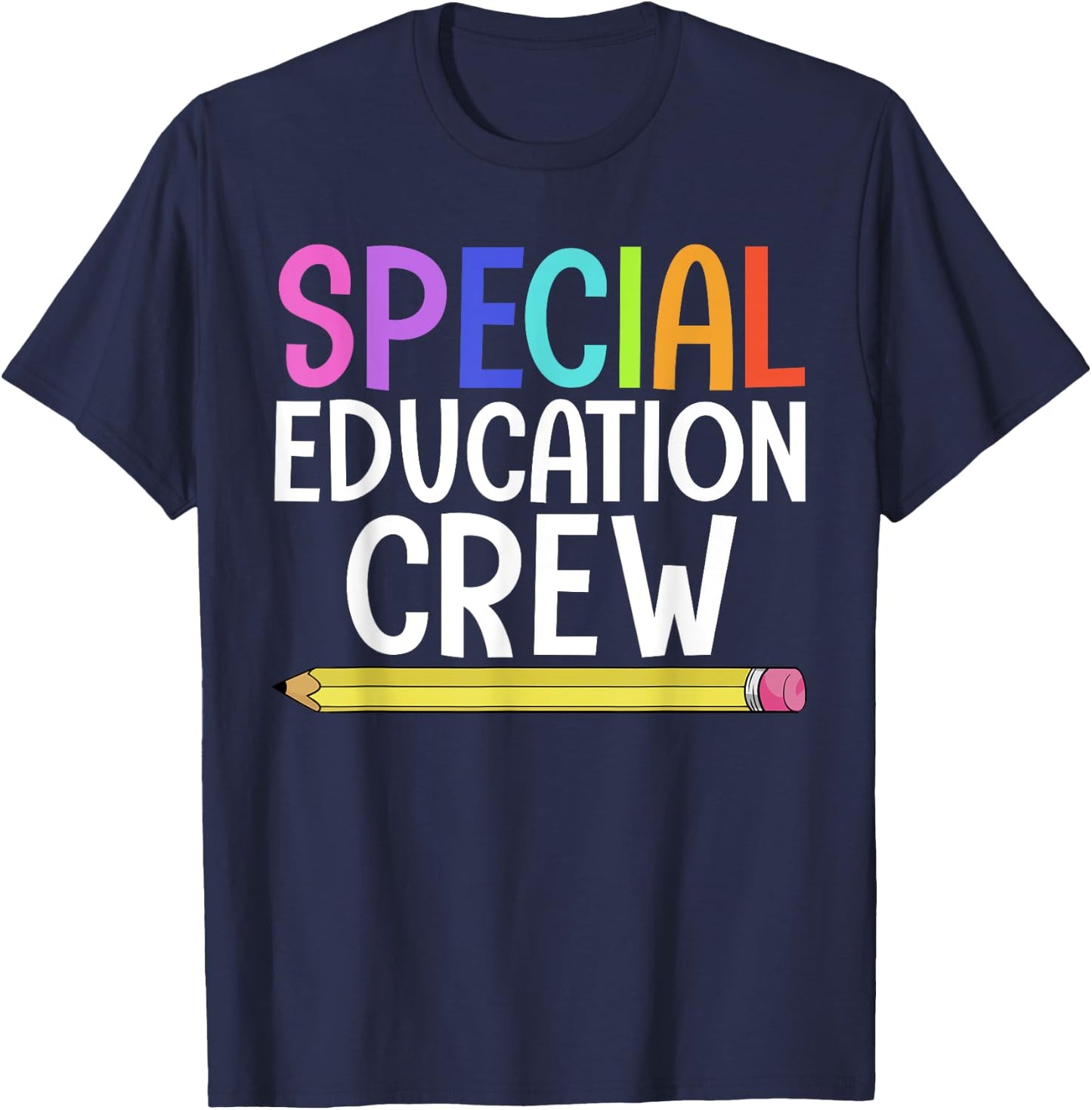 SPED Teacher Art Women IEP Special Education Crew T-Shirt - T-Shirt | Navy