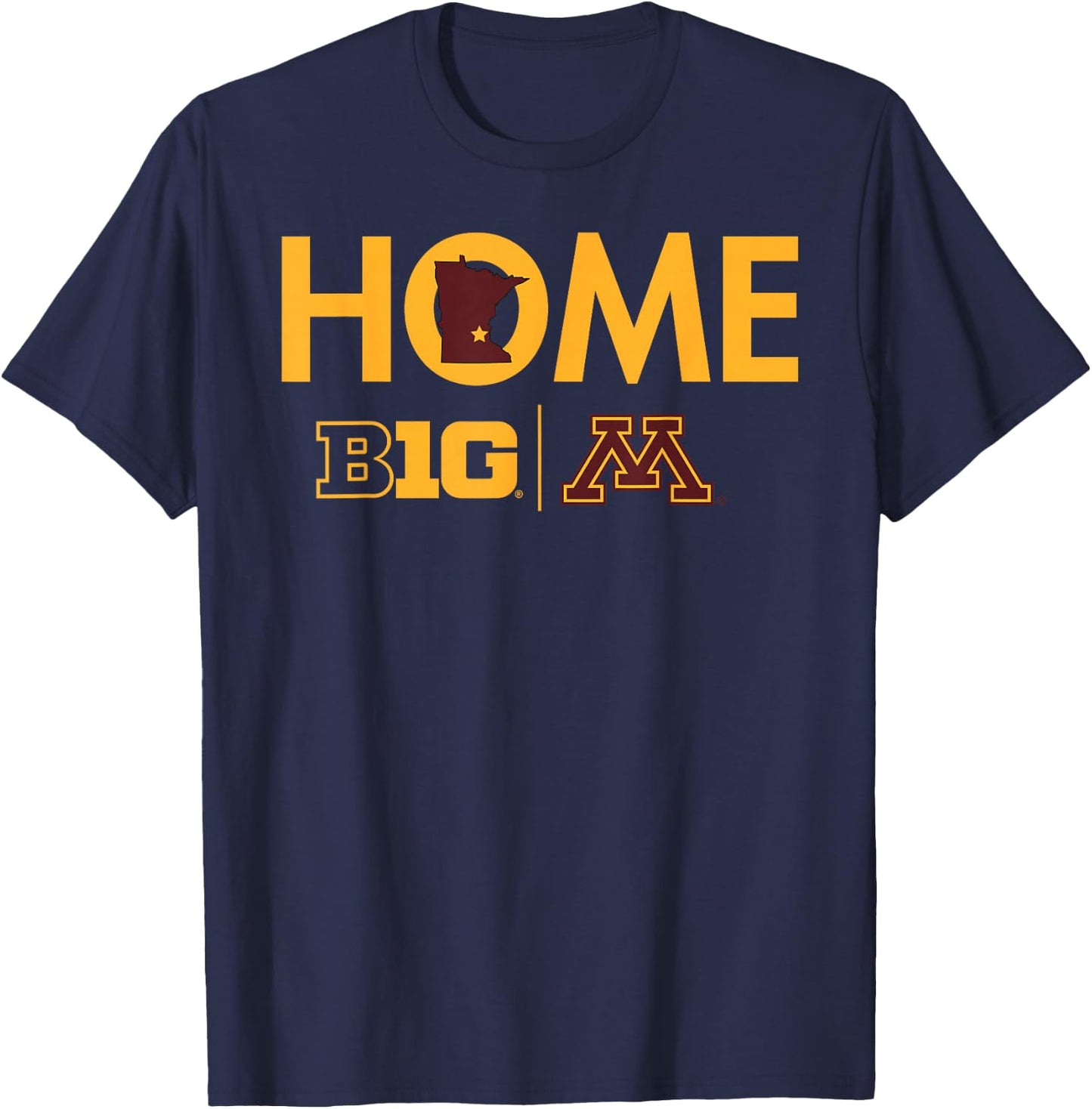 Minnesota Golden Gophers Big 10 Home Logo T-Shirt - T-Shirt | Navy