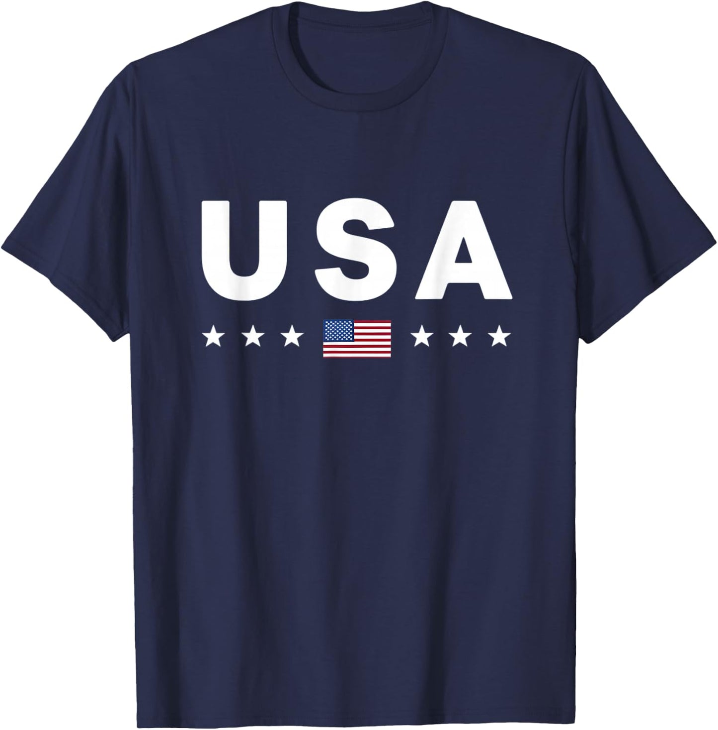 USA T Shirt Women Men Patriotic American Flag July 4th T-Shirt - T-Shirt | Navy
