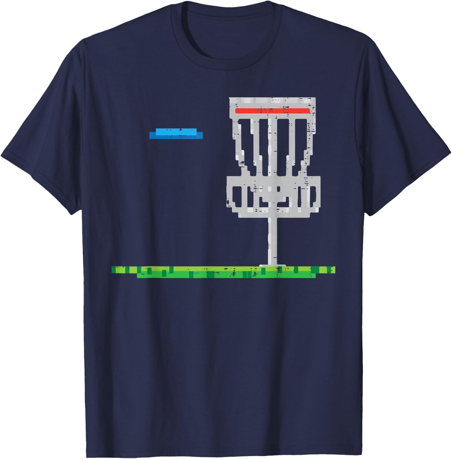 Pixel Disc Golf Frisbee Golfer Frolf Men Boys Kids Women T-Shirt - T-Shirt | Navy