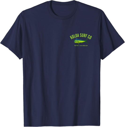 Koloa Surf Mahi Mahi Salt Water Fishing Logo Graphic T-Shirt - T-Shirt | Navy