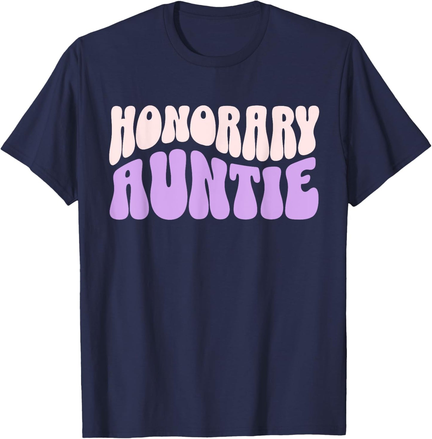 Auntie Foster Honorary Aunt Appreciation Niece Nephew Retro T-Shirt - T-Shirt | Navy