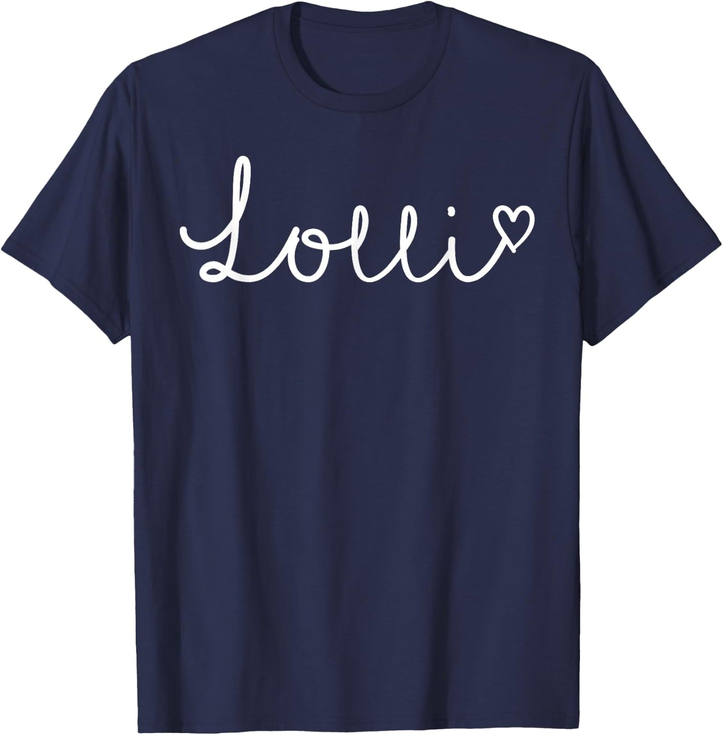 Lolli Gifts Grandma Heart Mother's Day Lolli T-Shirt - T-Shirt | Navy