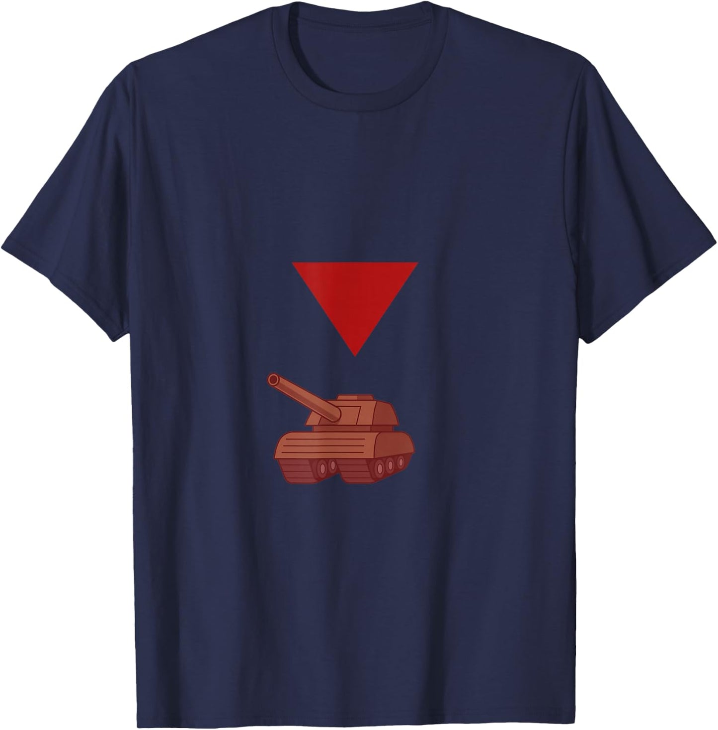 Red Triangle and Curb T-Shirt - T-Shirt | Navy