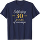 Funny 30 Years of Marriage 1995 30th Wedding Anniversary T-Shirt - T-Shirt | Navy
